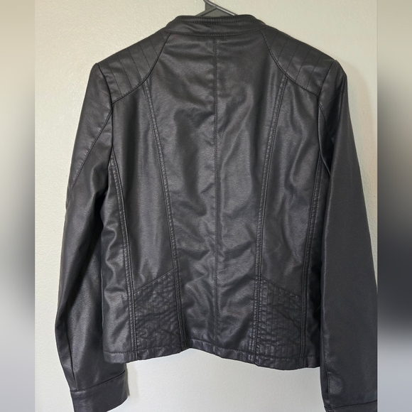 J2 Vegan Leather Gray Motorcycle Jacket Size Small - Picture 2 of 7